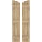 Ekena Millwork Americraft 3-Board (3 Batten) Wood Joined Board-n-Batten Shutters w/Ellipt Top, ARW401BE311X77UNH, PR ARW401BE311X77UNH - alternate 1